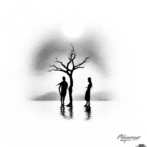 A Silhouette Of Friends Silhouetted Against A Stunning Sunset On Rodrigues Island