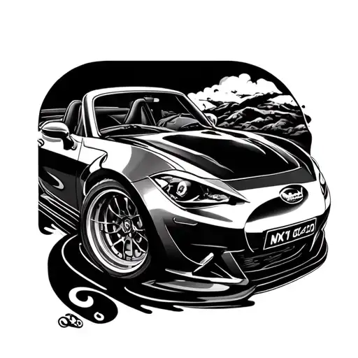 Mk1 Mx5 Black Outline