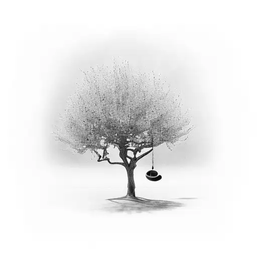 Tree With An Empty Swing