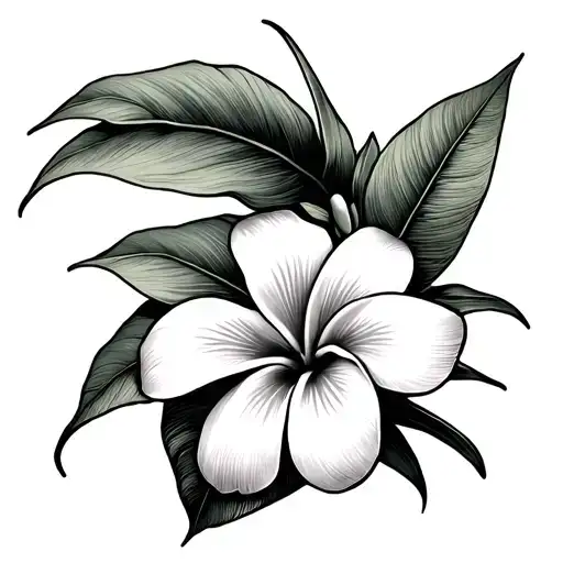 Design Me A Tattoo Of Hawaii Islands With A Plumeria In It