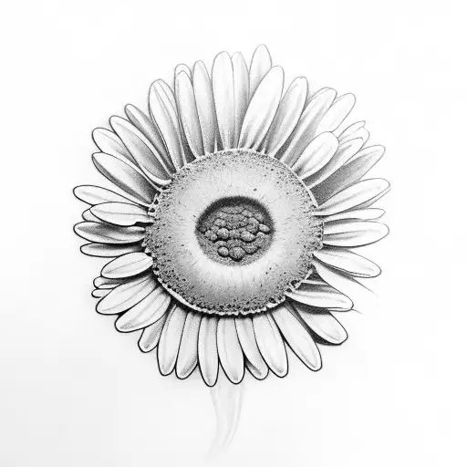 Daisy With Cocoa Beans At The Base