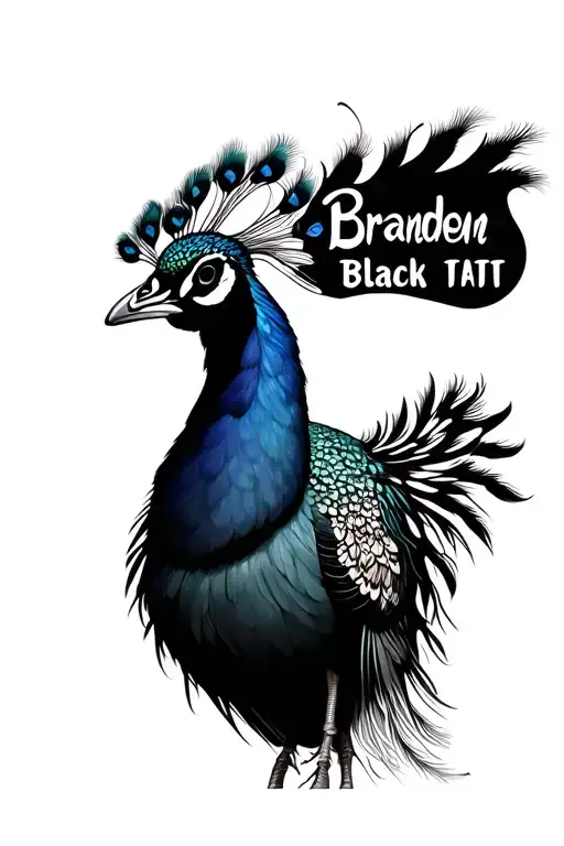 Peacock With The Name Branden