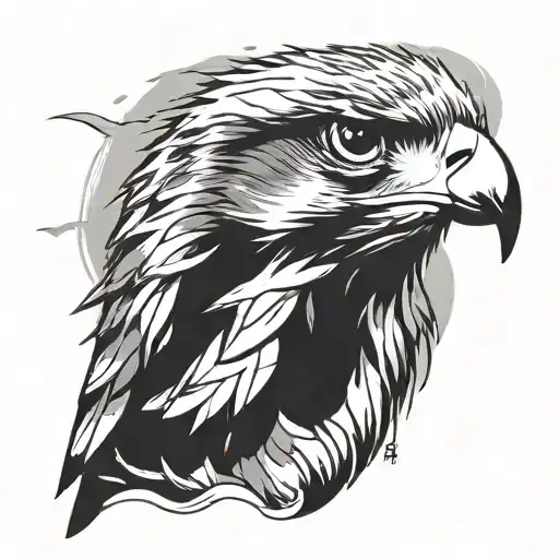 Falcon Head Faded With Mountains Panorama