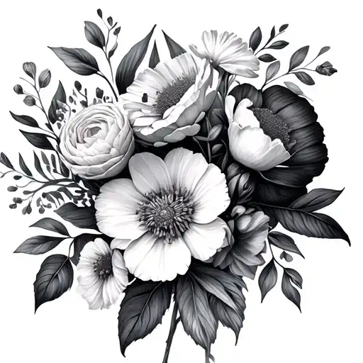 August December September May Birth Flower Bouquet