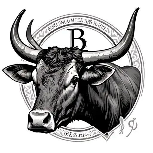 Longhorn With A B Initial As Its Horn