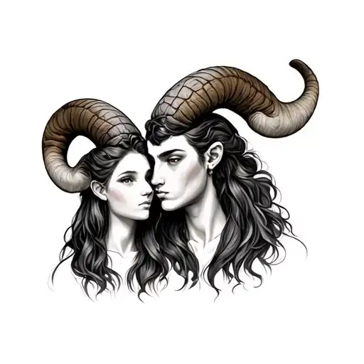 Aries Zodiac Sign With Button Father Daughter