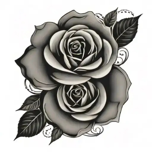 Rose Stems In The Form Of Infinity Sign