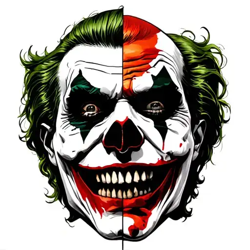 Old Dirty Bastard As The Joker Face Half Skull