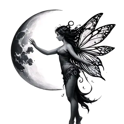 Fairy Reaching For The Moon
