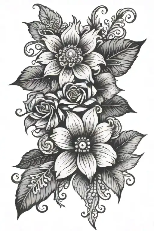 Bold Floral Ornamental