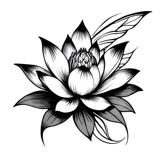Tinkerbell Tribal Lotus Flower Blooming
