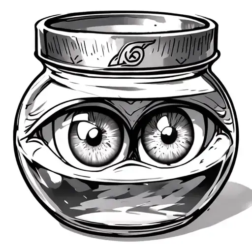 Jar With 3 Eyeballs Of The One Sharingon The Other Two Reningon From Naruto