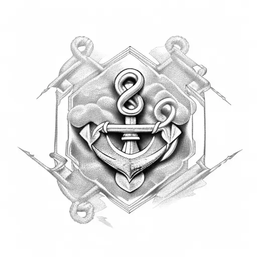 J Combined With An Anchor And Cross