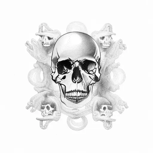 Chandelier With Skulls And Goth