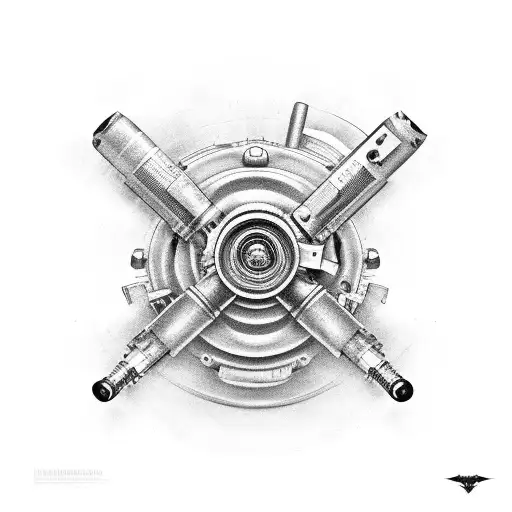 A Car Engine Morphing Into A Gun Barrel