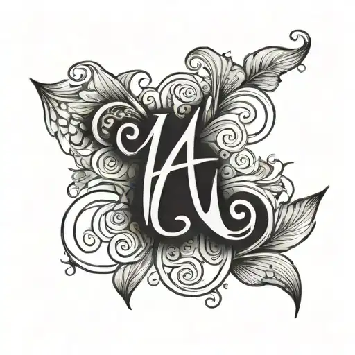 A Minimalist Tattoo Design Featuring The Initials A E In A Creative Way