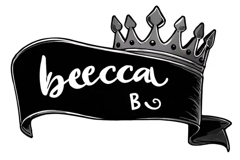 Name Written Becca With Crown Hanging Off The B