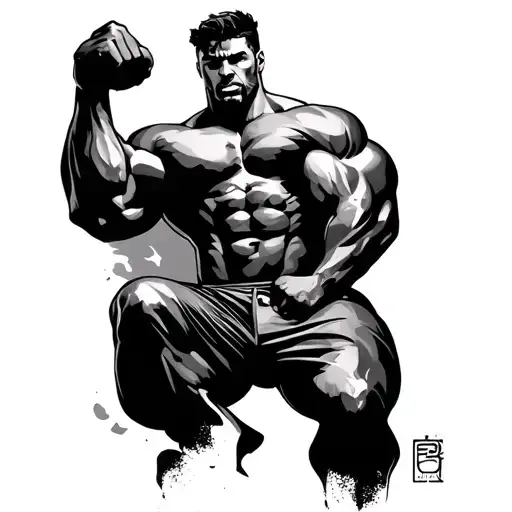 Side Bicep Pose Silhouette Mr Olympia