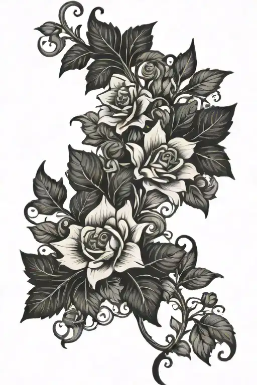 Long Vine Of Flowers