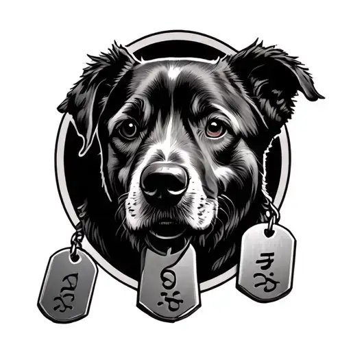 Veteran Tattoo With Dog Tags