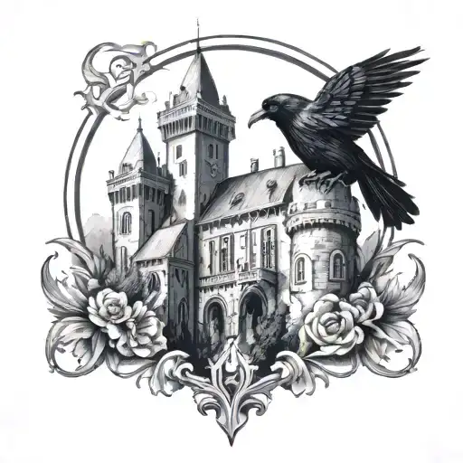 Raven And Castle
