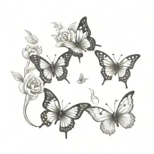 Coverup Floral Butterflies