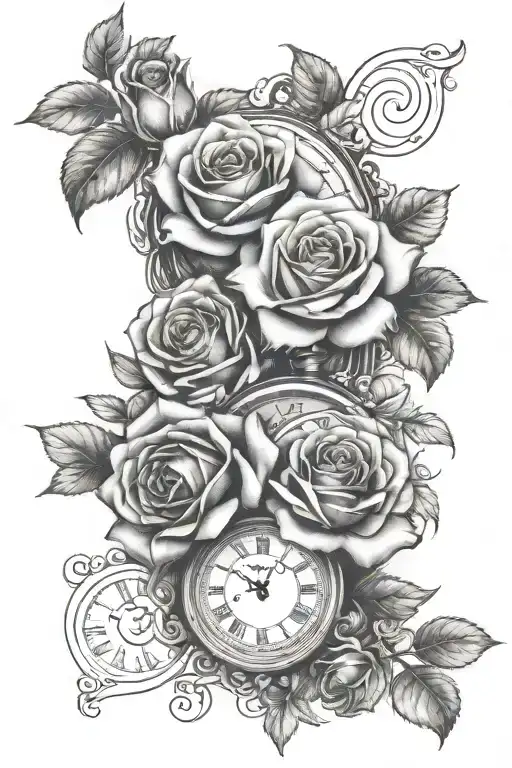 3 Birth Clock Roses
