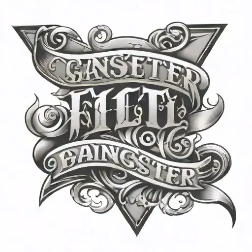 Toodamnfilthy With Gangster Font The Letters