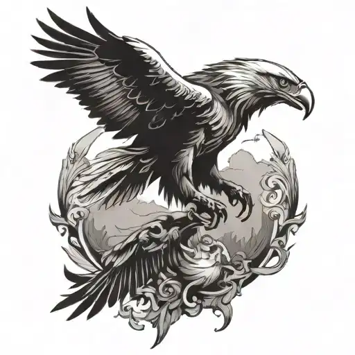 Eagle Hunting A Wolf