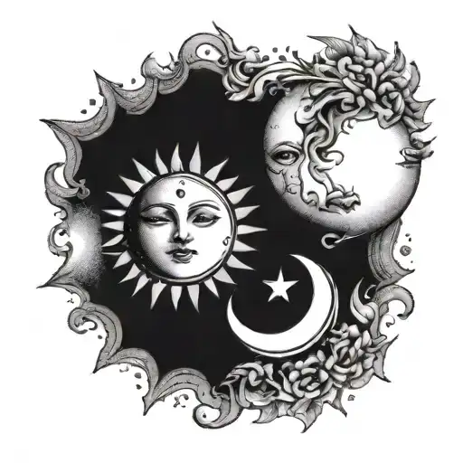 Small Sun And Moon Matching Sister