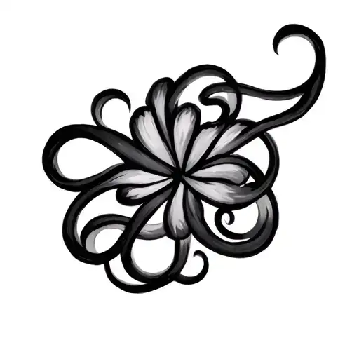 Single Line Curls Slightly