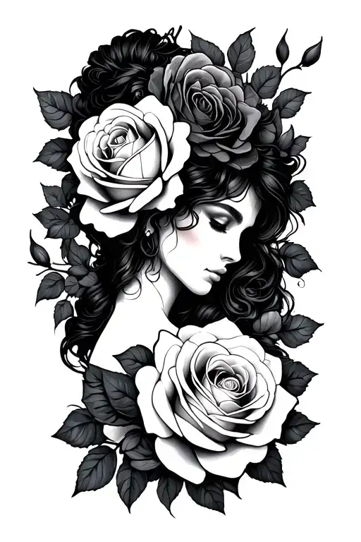 Gemini And Roses Intertwined