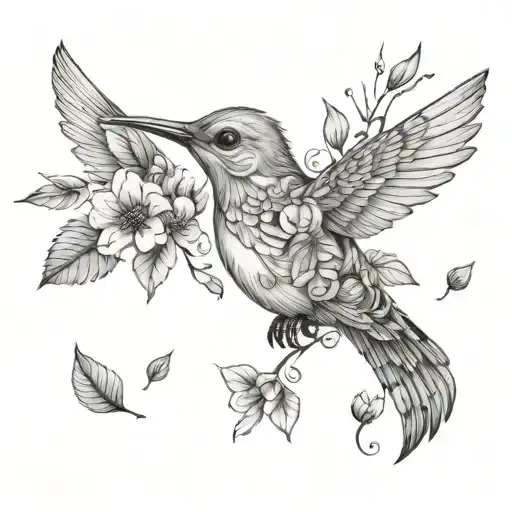 Fox Flowers Hummingbird Leaves