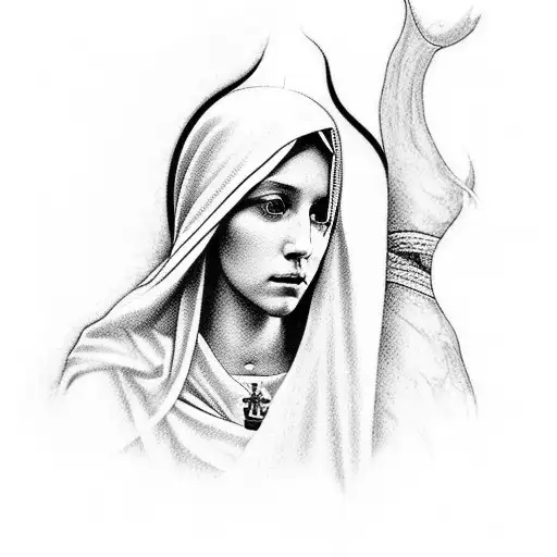 Design A Tattoo Inspired By The Virgin Mary With A Touch Of Gore