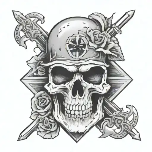 4Th Infantry Division Skull
