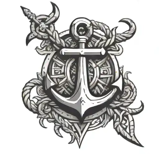 Tribal Anchor With Rope