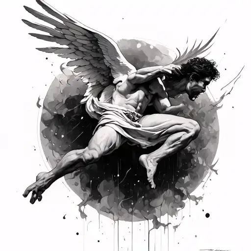 Icarus Falling But Blurry