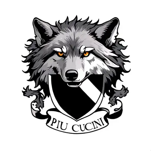 A Wolf On A Coat Of Arms With The Name Puccini