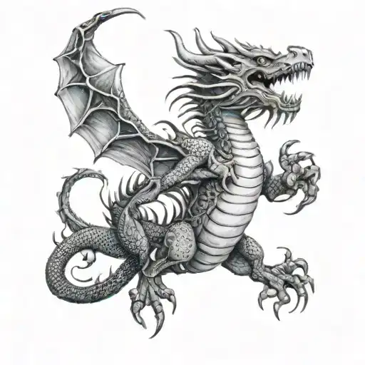 Bakunawa Dragon Full Back Tattoo Eating The Moon
