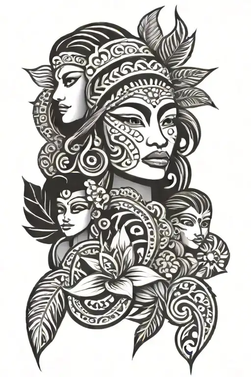 Hawaiian Family Tribal Patterns