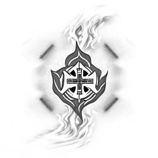 Paramedic Symbol Engulfed In Flames