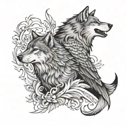 Wolf And Raven In Love