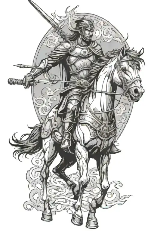 Horse Warrior Shadows Angel