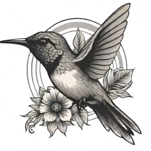 Hummingbird And Sunshine Minimal