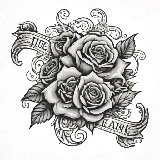 The Word 'Leannne' With Roses Around It