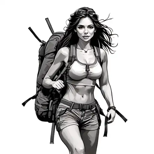 Sexy Girl Hiking In Arizona