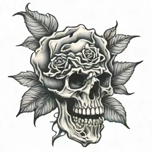 Decaying Skull Rose