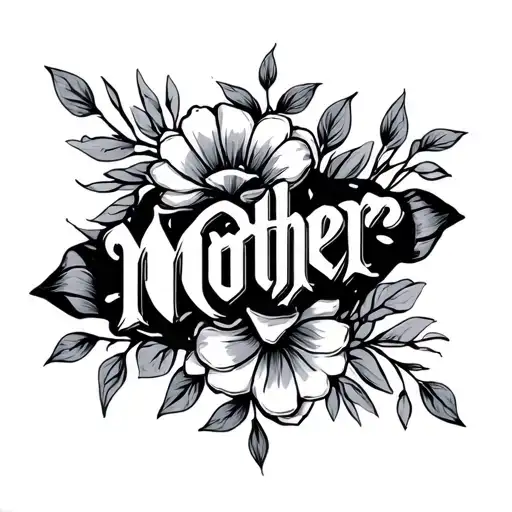 Combination Of The Word Mother And Shape Made