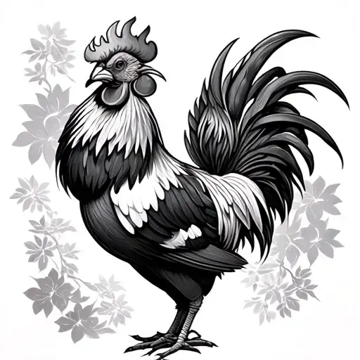 Chinese Rooster With A Little Body Movement