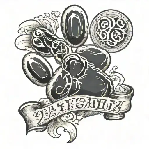 Dog Paw With Date And Text